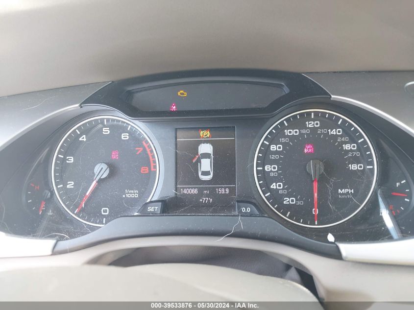 2012 Audi A4 2.0T Premium VIN: WAUHFAFL1CA119406 Lot: 39533876