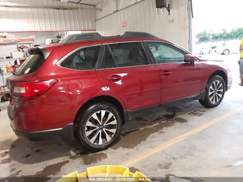 2017 Subaru Outback 2.5I Limited VIN: 4S4BSANC2H3314847 Lot: 39534067