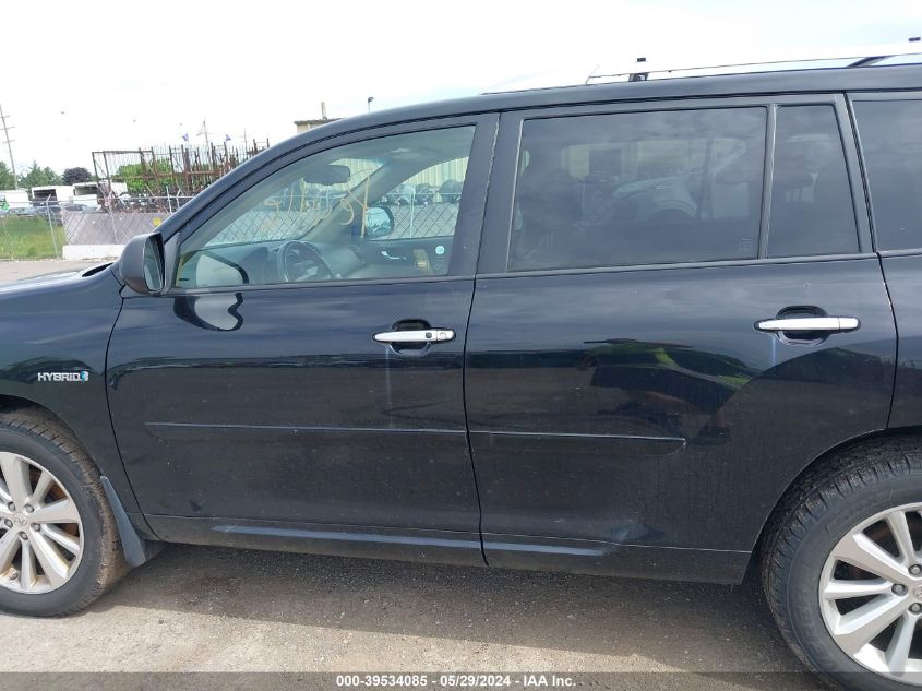 2009 Toyota Highlander Hybrid Limited VIN: JTEEW44A092028652 Lot: 39534085