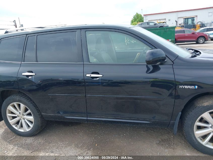 2009 Toyota Highlander Hybrid Limited VIN: JTEEW44A092028652 Lot: 39534085
