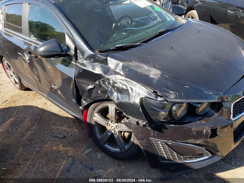 2014 Chevrolet Sonic Rs Manual VIN: 1G1JH6SB1E4164168 Lot: 39534133