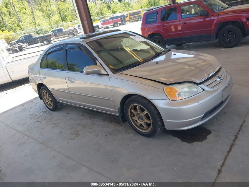 2001 Honda Civic Ex VIN: 1HGES26791L047903 Lot: 39534143