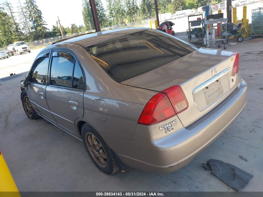 2001 Honda Civic Ex VIN: 1HGES26791L047903 Lot: 39534143