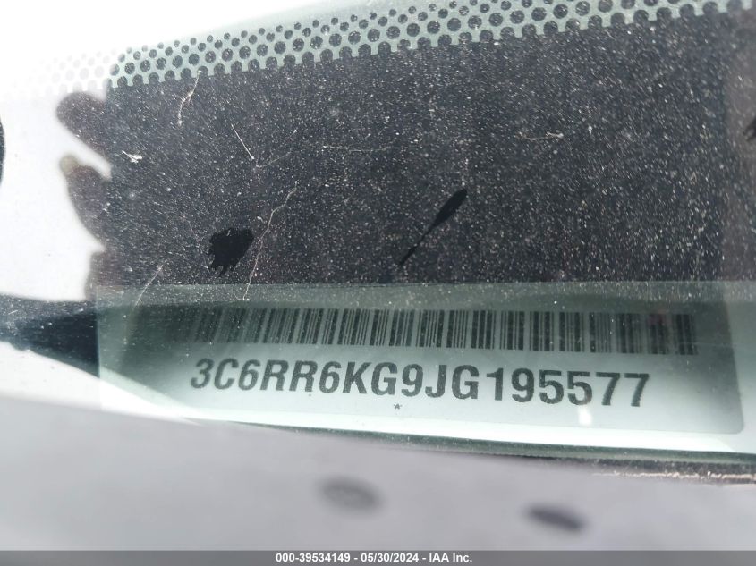 2018 Ram 1500 Express 4X2 5'7 Box VIN: 3C6RR6KG9JG195577 Lot: 39534149