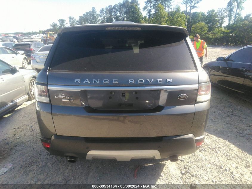 2016 Land Rover Range Rover Sport 3.0L V6 Supercharged Hse VIN: SALWR2VF4GA574848 Lot: 39534164