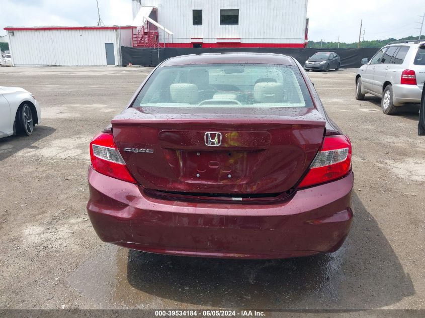 2012 Honda Civic Lx VIN: 19XFB2F58CE365556 Lot: 39534184