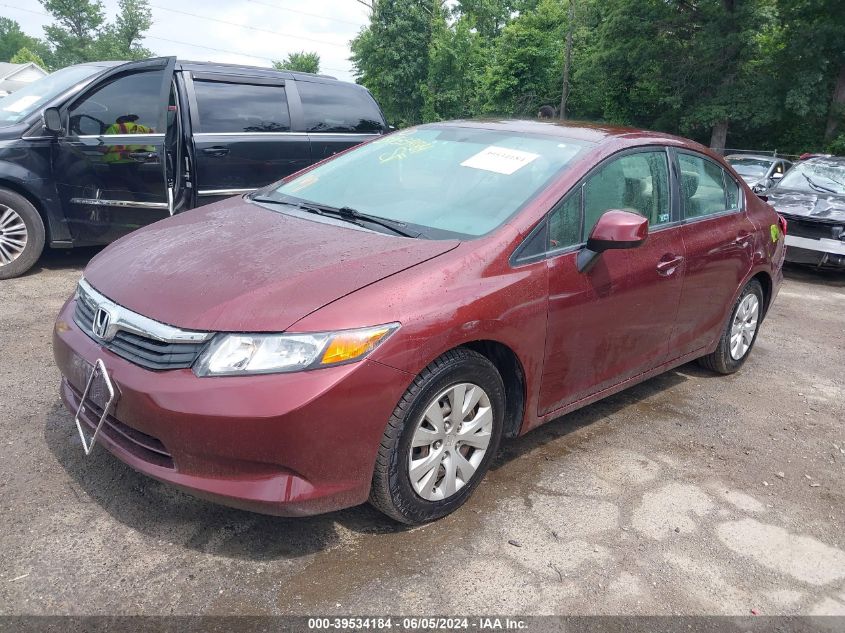 2012 Honda Civic Lx VIN: 19XFB2F58CE365556 Lot: 39534184