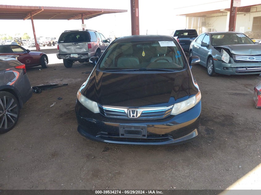 2012 Honda Civic Hybrid VIN: JHMFB4F31CS008371 Lot: 39534274