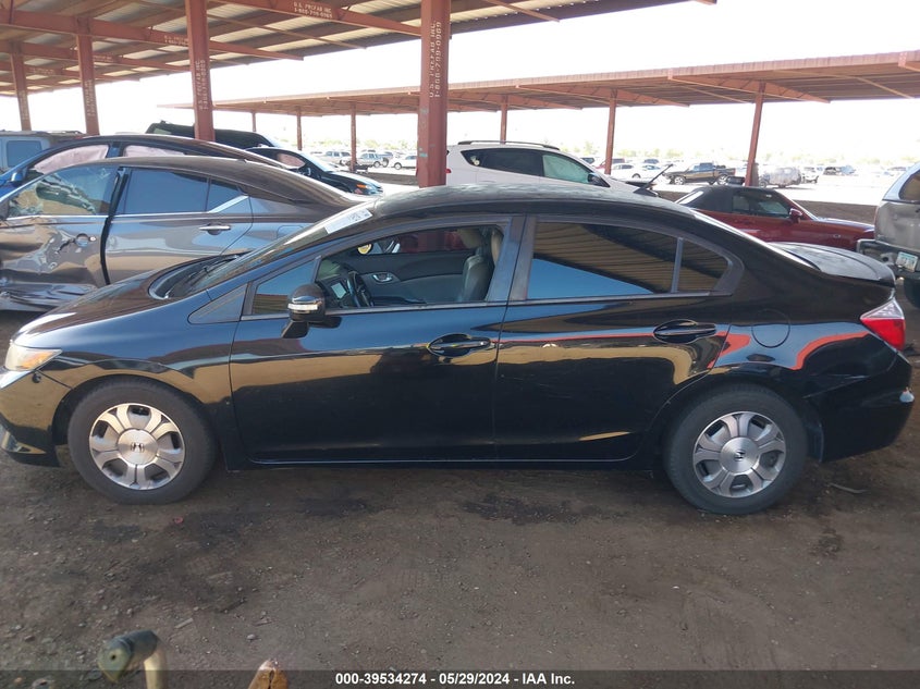 2012 Honda Civic Hybrid VIN: JHMFB4F31CS008371 Lot: 39534274