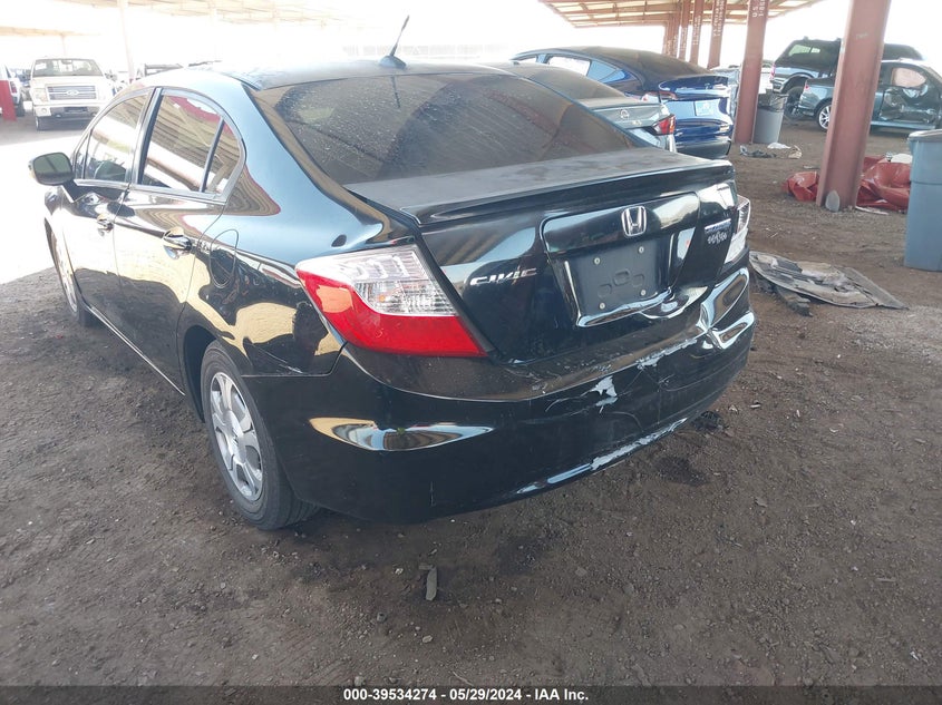 2012 Honda Civic Hybrid VIN: JHMFB4F31CS008371 Lot: 39534274