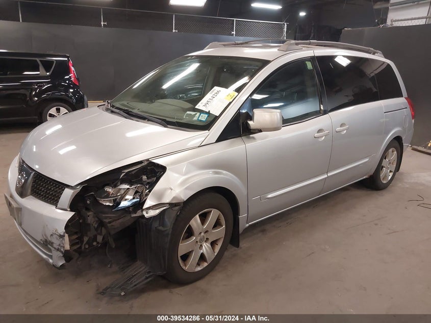2004 Nissan Quest 3.5 Se VIN: 5N1BV28U64N351707 Lot: 39534286