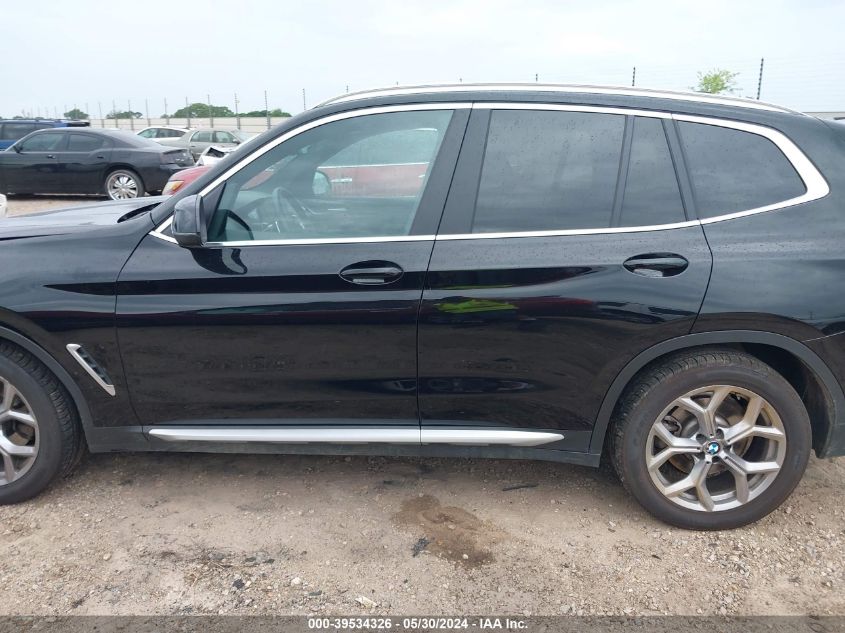 2023 BMW X3 Sdrive30I VIN: 5UX43DP08P9R48155 Lot: 39534326