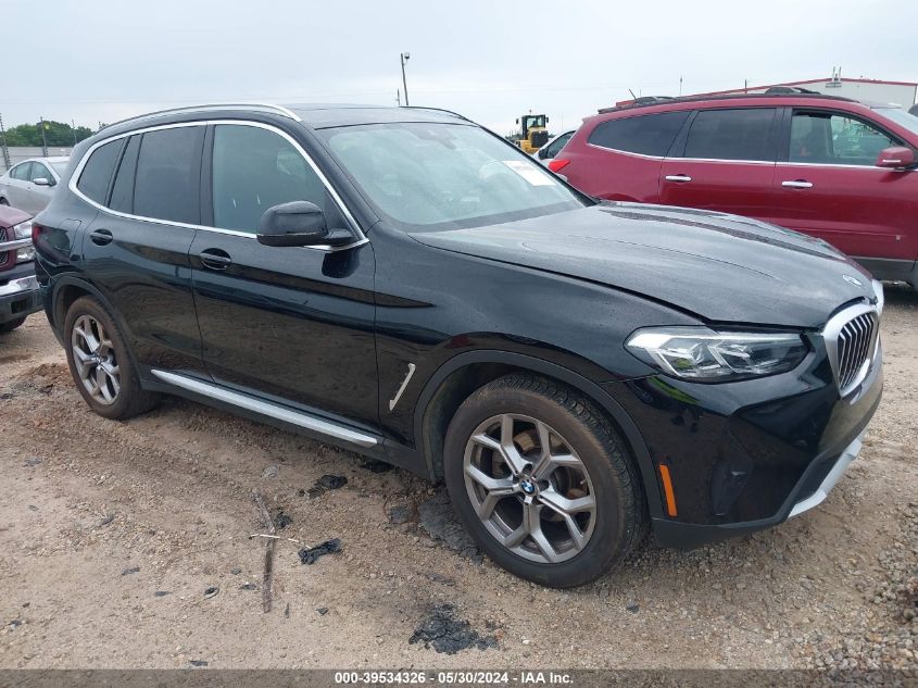 2023 BMW X3 Sdrive30I VIN: 5UX43DP08P9R48155 Lot: 39534326