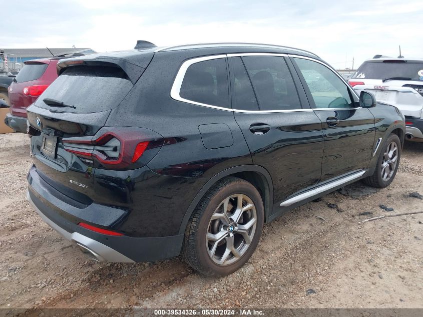 2023 BMW X3 Sdrive30I VIN: 5UX43DP08P9R48155 Lot: 39534326