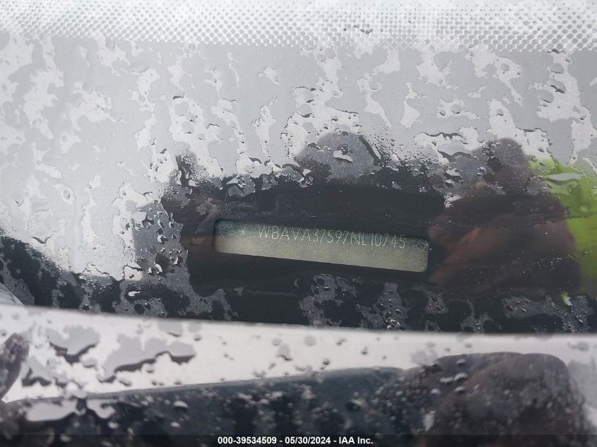 2007 BMW 328I VIN: WBAVA37597NL10745 Lot: 39534509