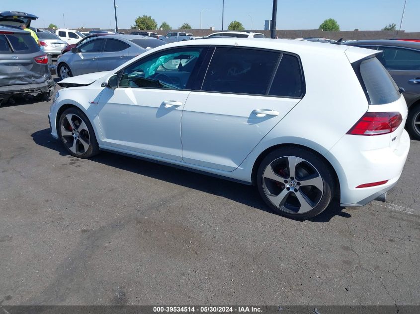 2018 Volkswagen Golf Gti 2.0T Autobahn/2.0T S/2.0T Se VIN: 3VW447AU3JM297082 Lot: 39534514