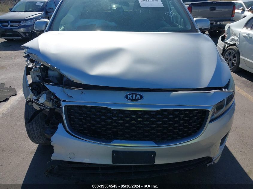 2016 Kia Sedona Lx VIN: KNDMB5C11G6092417 Lot: 39534545