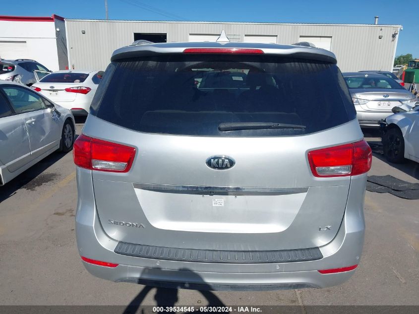 2016 Kia Sedona Lx VIN: KNDMB5C11G6092417 Lot: 39534545