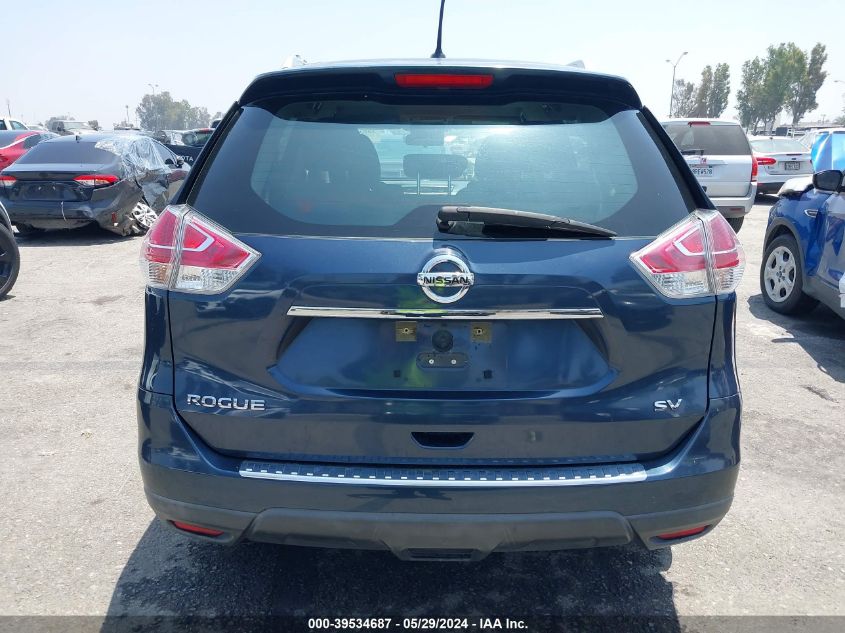 2016 Nissan Rogue Sv VIN: KNMAT2MT9GP716179 Lot: 39534687