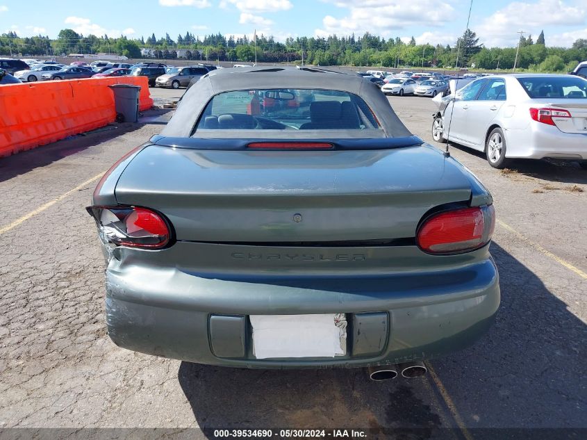 1997 Chrysler Sebring Jx VIN: 3C3EL45H0VT578164 Lot: 39534690