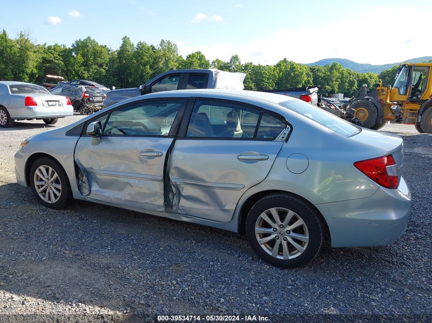 2012 Honda Civic Ex VIN: 19XFB2F88CE306159 Lot: 39534714