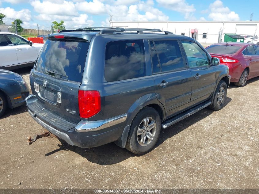 2005 Honda Pilot Ex-L VIN: 5FNYF18585B045476 Lot: 39534837