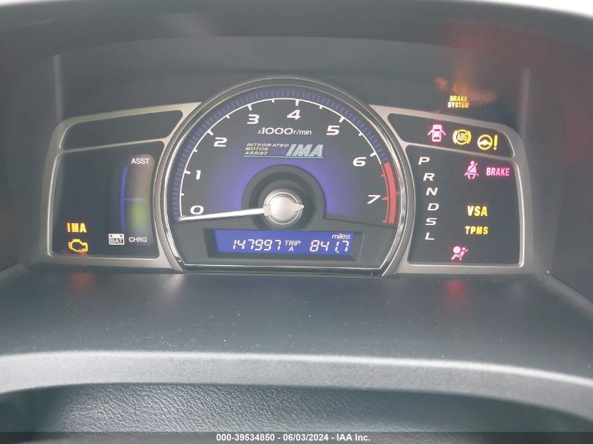 2010 Honda Civic Hybrid VIN: JHMFA3F2XAS001971 Lot: 39534850