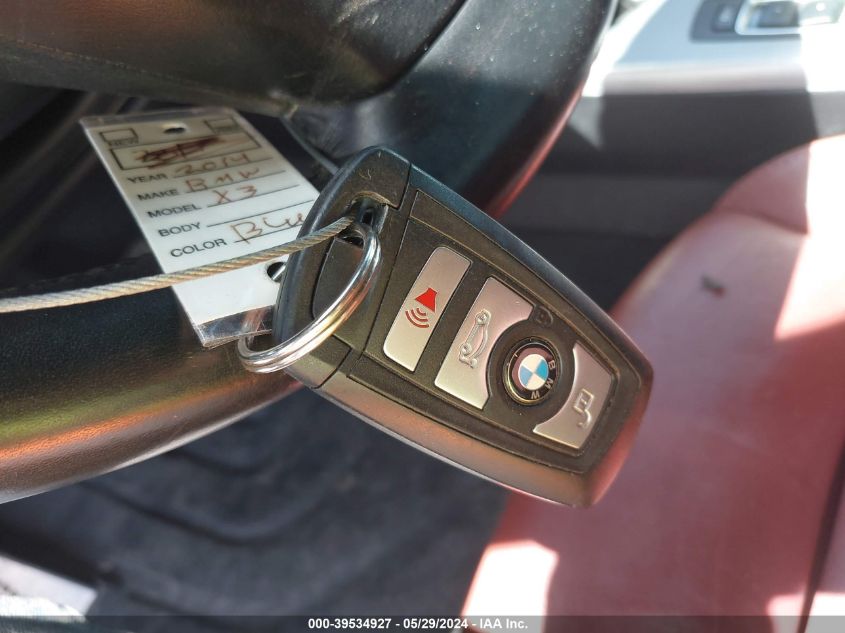 2014 BMW X3 xDrive35I VIN: 5UXWX7C57E0E7653 Lot: 39534927