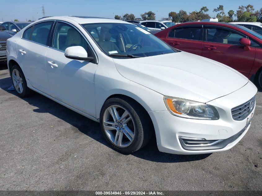 2014 Volvo S60 T5/T5 Platinum/T5 Premier/T5 Premier Plus VIN: YV1612FS3E2293488 Lot: 39534945