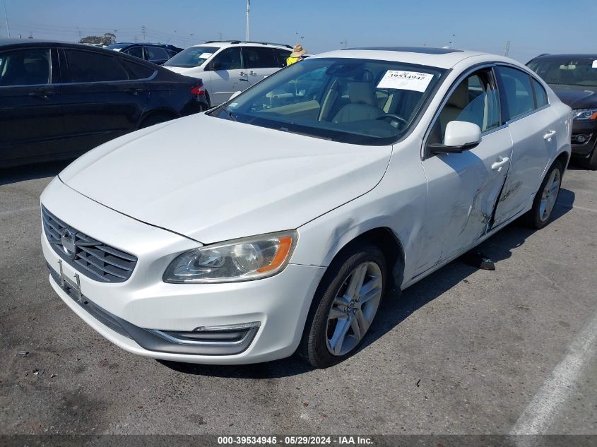 2014 Volvo S60 T5/T5 Platinum/T5 Premier/T5 Premier Plus VIN: YV1612FS3E2293488 Lot: 39534945