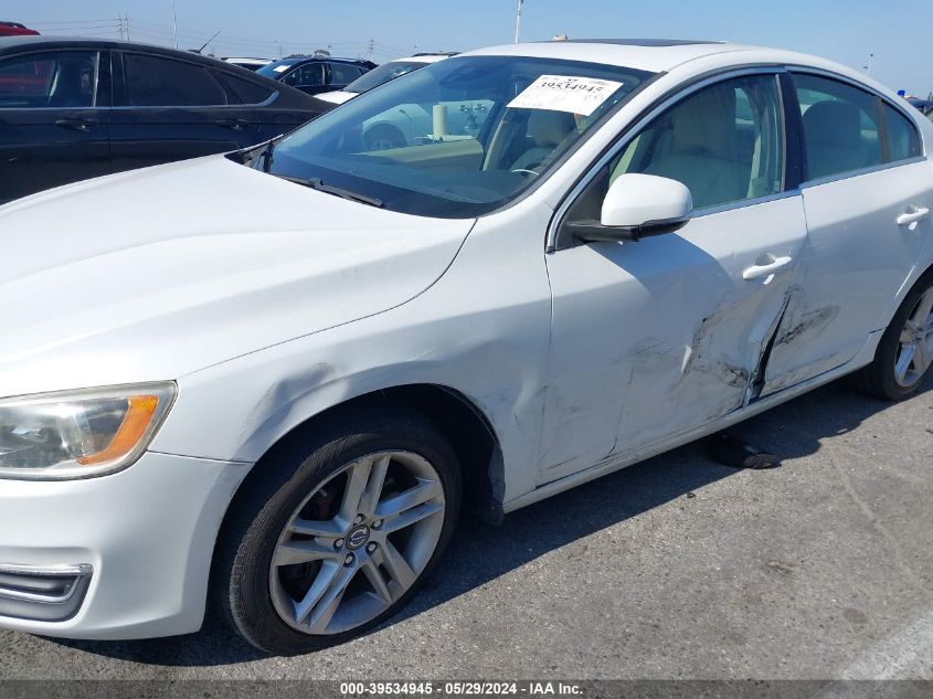 2014 Volvo S60 T5/T5 Platinum/T5 Premier/T5 Premier Plus VIN: YV1612FS3E2293488 Lot: 39534945