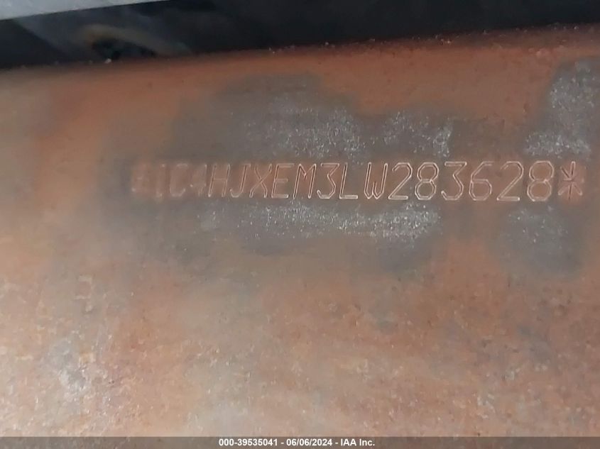 2020 Jeep Wrangler Unlimited Sahara 4X4 VIN: 1C4HJXEM3LW283628 Lot: 39535041