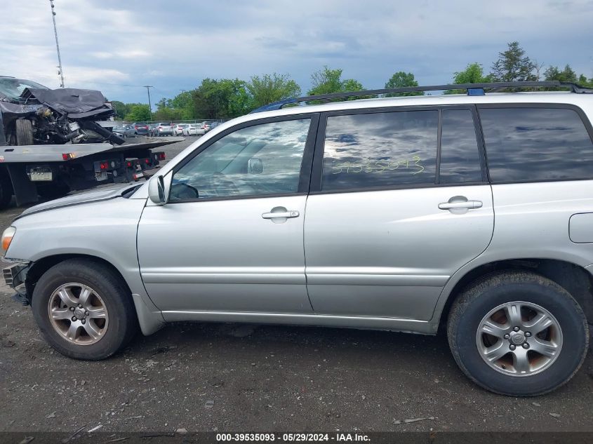 2005 Toyota Highlander V6 VIN: JTEDP21A250078458 Lot: 39535093