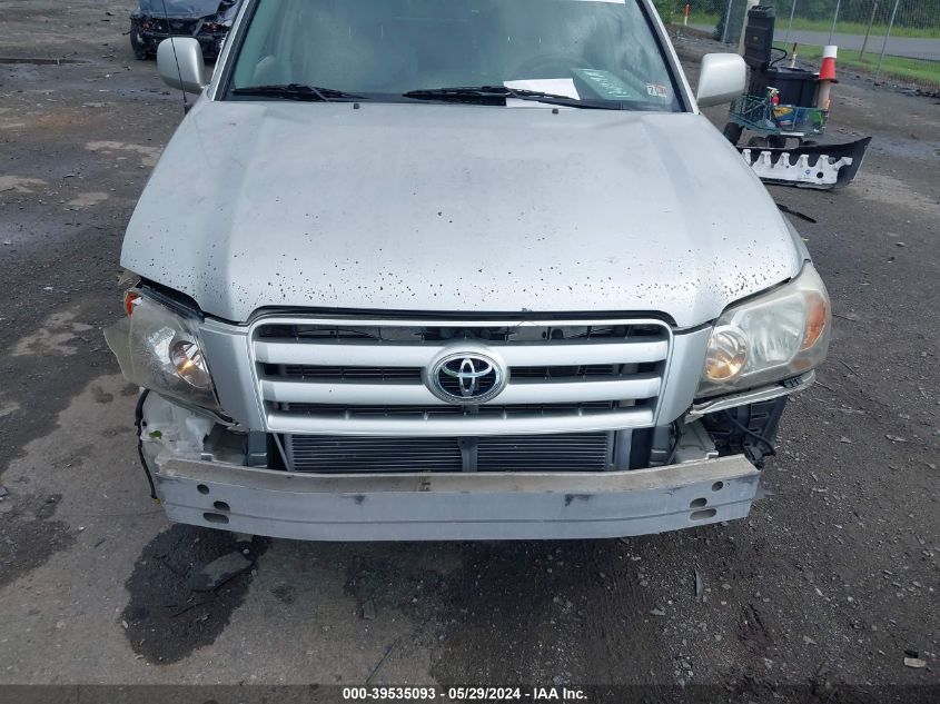 2005 Toyota Highlander V6 VIN: JTEDP21A250078458 Lot: 39535093
