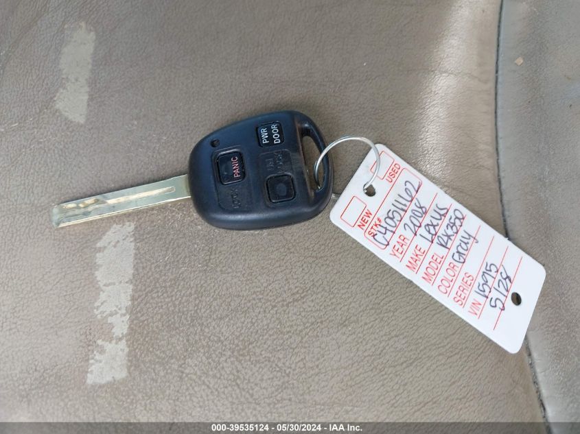 2008 Lexus Rx 350 VIN: 2T2GK31U18C051595 Lot: 39535124