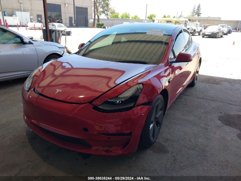 2022 Tesla Model 3 Long Range Dual Motor All-Wheel Drive VIN: 5YJ3E1EB2NF240786 Lot: 39535244