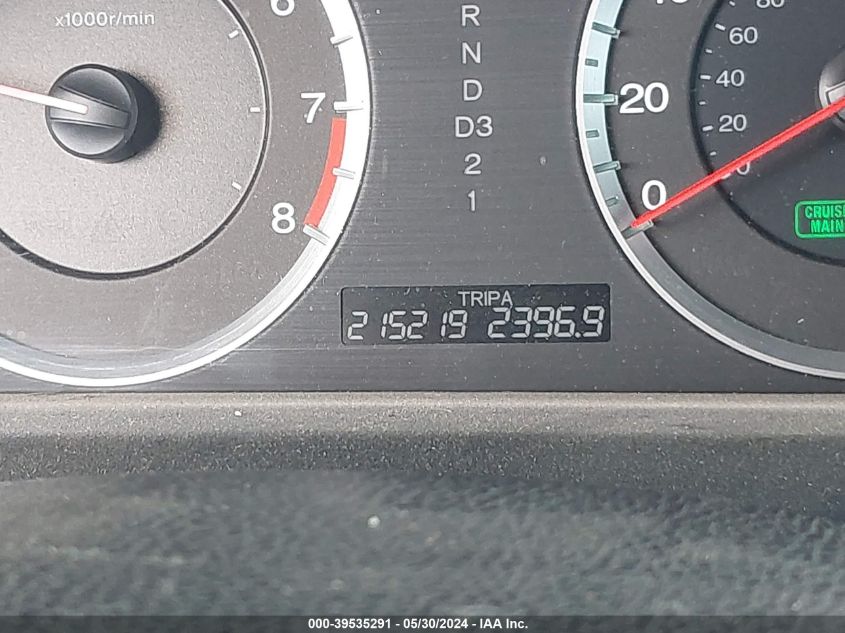 2009 Honda Accord 2.4 Ex-L VIN: 1HGCS128X9A011306 Lot: 39535291