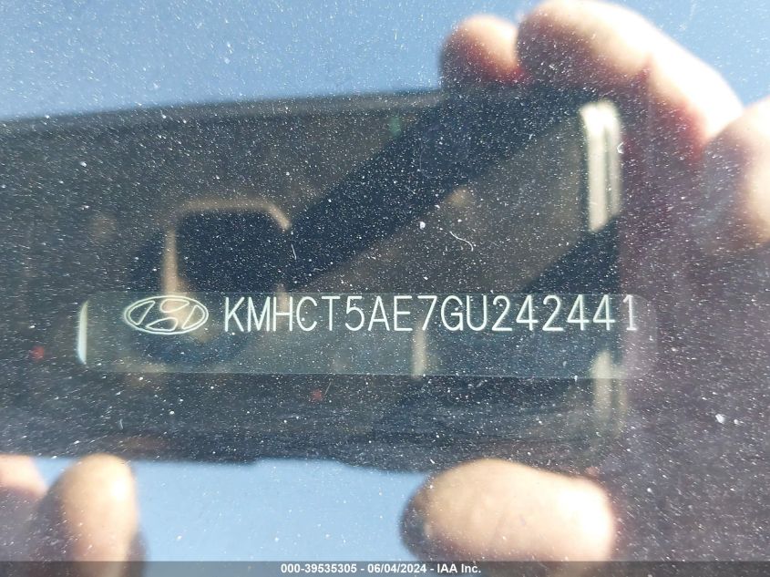 2016 Hyundai Accent Se VIN: KMHCT5AE7GU242441 Lot: 39535305
