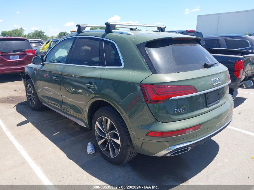 2023 Audi Q5 Premium Plus 45 Tfsi S Line Quattro VIN: WA1EAAFY7P2098605 Lot: 39535337