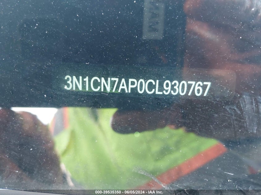 2012 Nissan Versa 1.6 Sv VIN: 3N1CN7AP0CL930767 Lot: 39535350