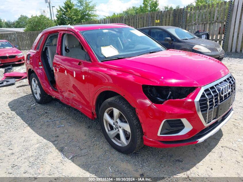 2020 Audi Q3 Premium 45 Tfsi Quattro Tiptronic VIN: WA1AECF37L1046961 Lot: 39535354