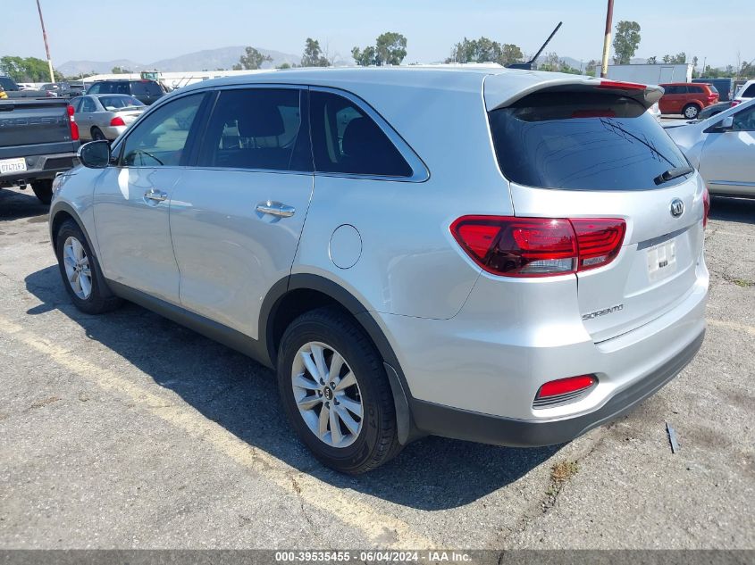 2019 Kia Sorento 2.4L Lx VIN: 5XYPG4A31KG542926 Lot: 39535455