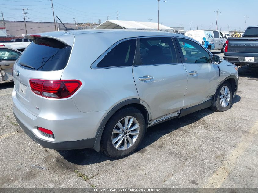 2019 Kia Sorento 2.4L Lx VIN: 5XYPG4A31KG542926 Lot: 39535455