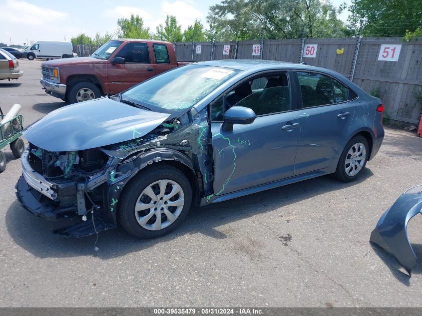 2022 Toyota Corolla Le VIN: 5YFEPMAE1NP360393 Lot: 39535479