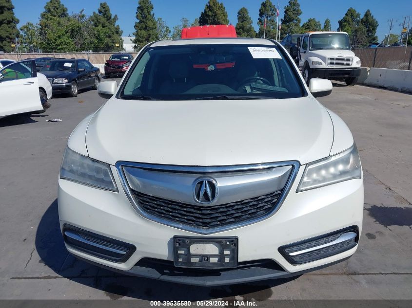 2015 Acura Mdx Technology Pkg W/Entertainment Pkg VIN: 5FRYD3H62FB014413 Lot: 39535580