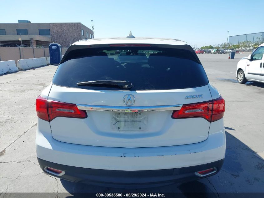 2015 Acura Mdx Technology Pkg W/Entertainment Pkg VIN: 5FRYD3H62FB014413 Lot: 39535580