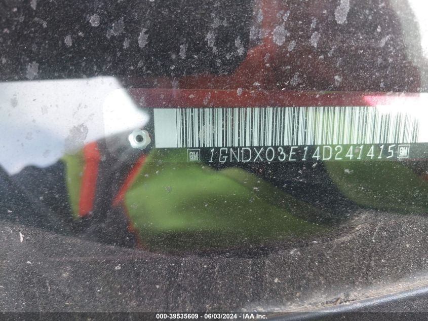 2004 Chevrolet Venture Ls VIN: 1GNDX03E14D241415 Lot: 39535609