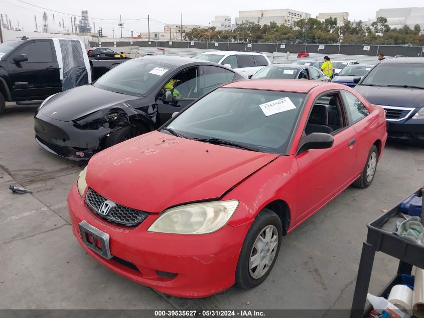 2004 Honda Civic Vp VIN: 1HGEM22154L048160 Lot: 39535627