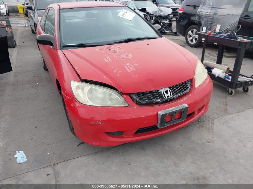 2004 Honda Civic Vp VIN: 1HGEM22154L048160 Lot: 39535627