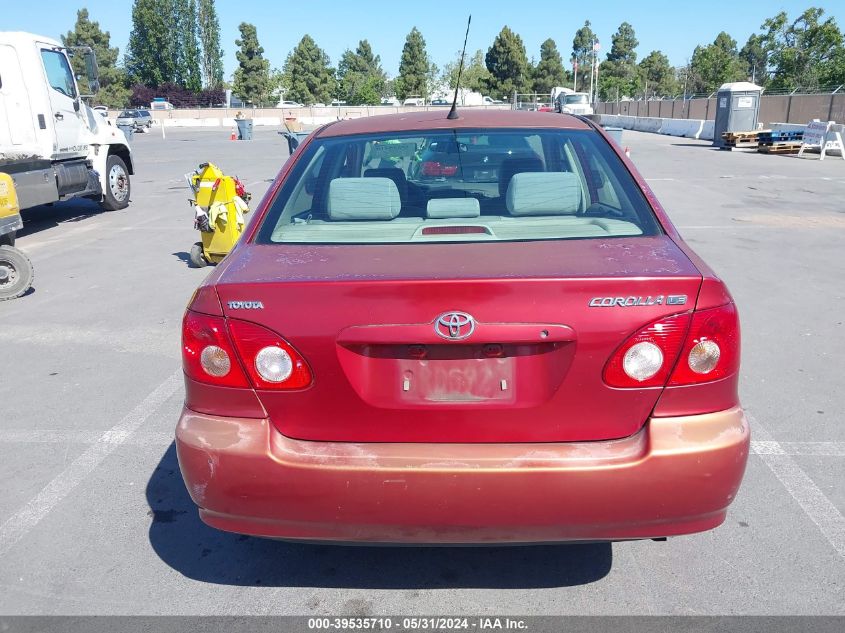 2006 Toyota Corolla Le VIN: 1NXBR32E66Z576004 Lot: 39535710